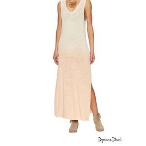 We The Free People FP Galaxy Orange Ombre Maxi Slit Dress